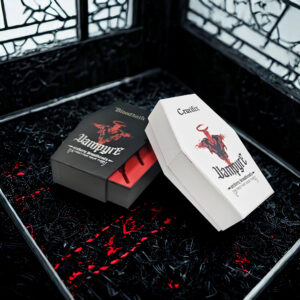 Lid Base Paper Coffin Box Red EVA Foam