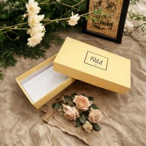 Kraft Lid Base Gift Box Black Printing