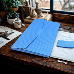 Blue Envelope Box With Custom Size Printing