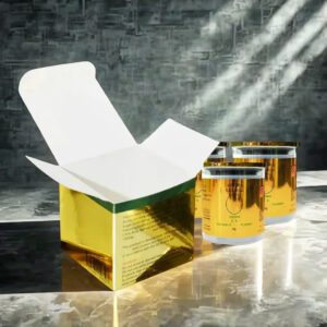 Square Gold Foil Paper Box