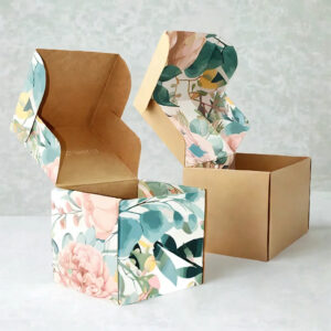 Kraft Corrugated Mailer Box Outside Inside Printing