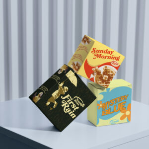 CMYK Printing Square Auto Close Bottom Candle Box